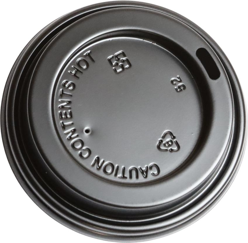 RiteWare - Black Dome Sipper PP Lid For 4 Oz Paper Hot Cups, 1000/Cs - HDL04B
