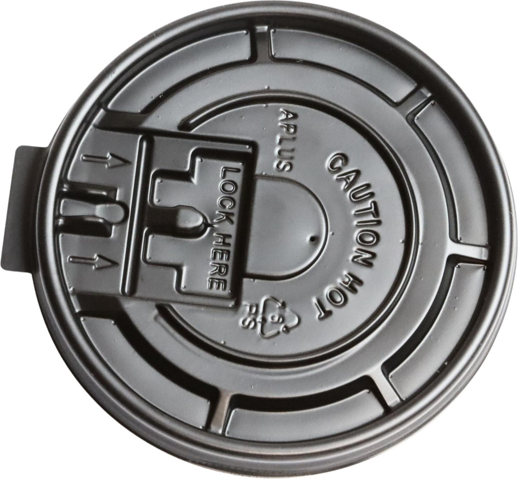 RiteWare - Flat Black Lid Fits 8 Oz Squat, 10 Oz-20 Oz Paper Hot Cups, 1000/Cs - HTL10B