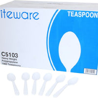 RiteWare - White Heavy Weight Teaspoon, 1000/cs - C5103