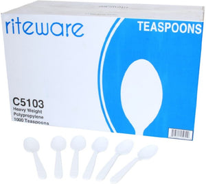 RiteWare - White Heavy Weight Teaspoon, 1000/cs - C5103