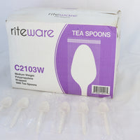 RiteWare White TeaSpoon WRAPPED, 1000/Cs - C2103W