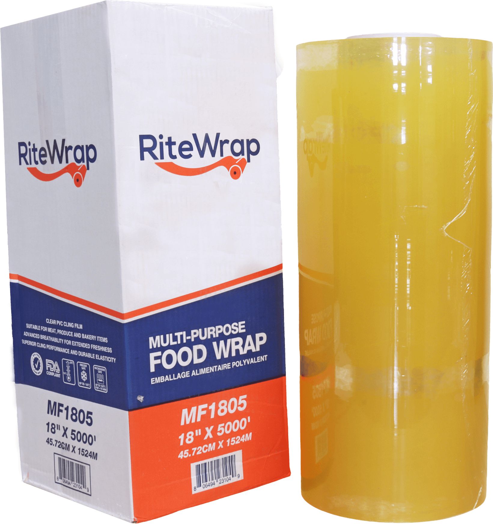 RiteWrap - 18" x 5000' Multi-Purpose Food Film, 26.67 lb, 1 Rl/Cs - MF1805