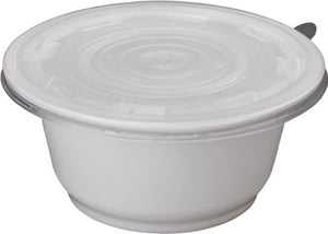 Ritepak - 1100 ml White Round Plastic Bowl, 300pcs/Cs - CNB38W