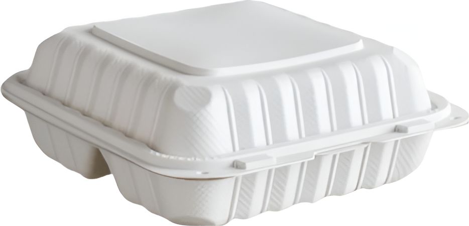 Ritepak - 5" x 5" MFPP White Hinged Container, 250 Pc/Cs - CEP51
