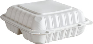 Ritepak - 6" x 6" MFPP White Hinged Container, 250 Pc/Cs - CEP61