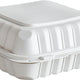 Ritepak - 8" x 8" MFPP White Hinged 3-Compartment Container, 150 Pc/Cs - CEP83