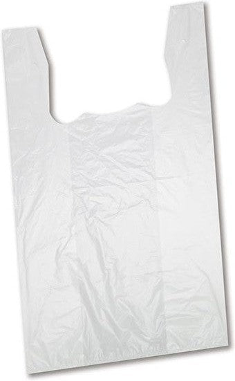 Ritesource - 11.5" x 6.5" x 22", S5 Low Density White Shopping Bag, 17lb/Cs - TLDS5W2