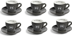 Rocket Espresso - 6 PC Grey Espresso Cup Hashtag Set - R01-RA99907205