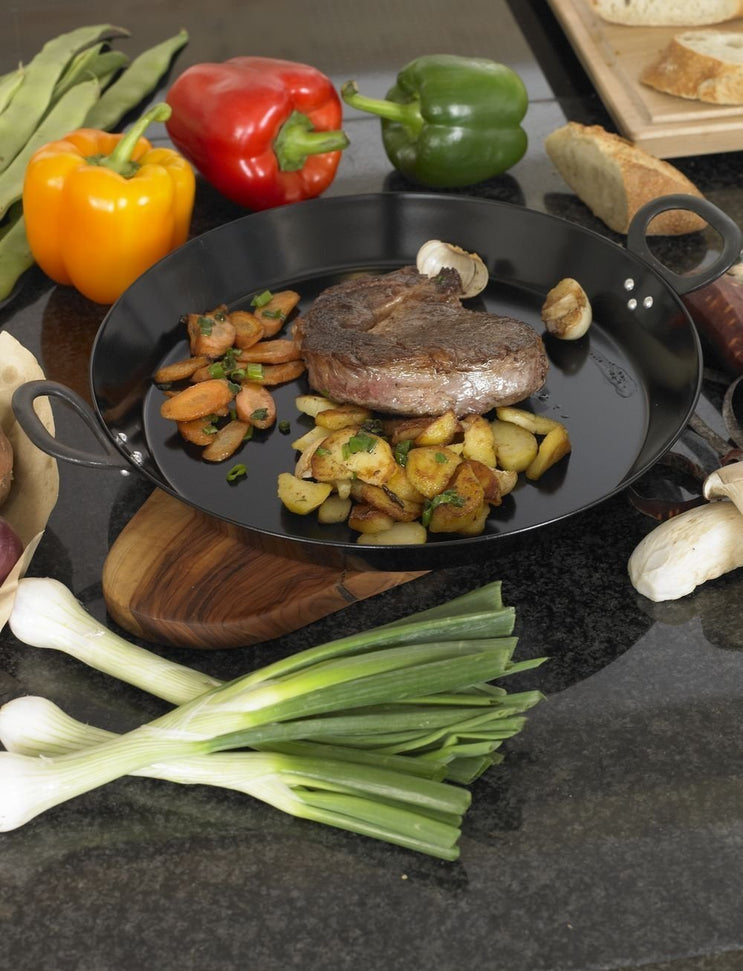 Rosle - 11" Enamelled Iron Serving Pan with Cast Iron Handles (28 cm) - 26442