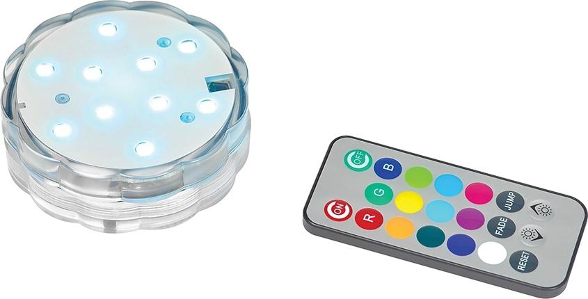 Rosseto - Gleam Small Round LED Light with 1 Remote & 3 AAA, Pack of 1 - LED100 - DISCONTINUED