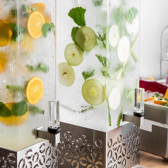 Rosseto - Iris Square Acrylic Beverage Dispenser Drip Tray with Stainless Steel Insert - LD158 - DISCONTINUED