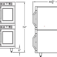 Royal - 12 KW Double Deck Electric Convection Oven - RECO-6K-2