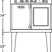 Royal - 12 KW Single Deck Electric Convection Oven With Bakery Depth - RECOD-1
