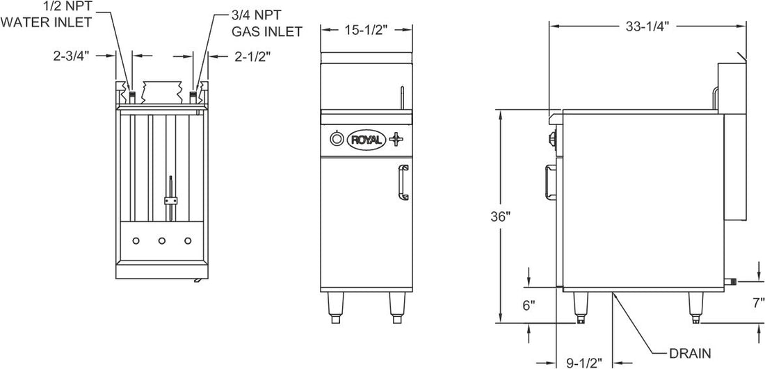 Royal - 14 gal Stainless Steel Pasta Cooker - RPC-14