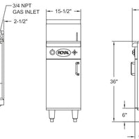 Royal - 14 gal Stainless Steel Pasta Cooker - RPC-14