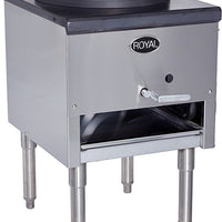 Royal - 15" Stainless Steel Natural Gas Mandarin Wok Range with 18 Tips Jet Burner - RMJ-15