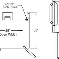 Royal - 2 Burners Single Deck Gas Convection Oven with Standard Depth - RCOS-1