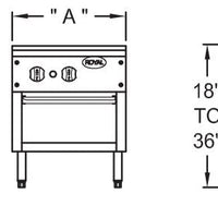 Royal - 21" x 18" x 18" Natural Gas Stock Pot Range with Single Burner (3 Rings) - RSP-18-18