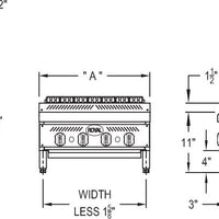 Royal - 24" Heavy Duty Snack Radiant Broiler - RSRB-24