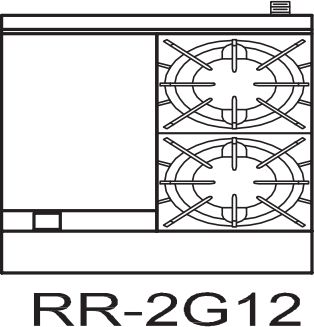 Royal - 24″ Stainless Steel 2 Open Burner Gas Range - RR-2G12