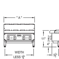 Royal - 24" Stainless Steel Heavy Duty Hot Plate with 4 Burners - RHP-24-4SU