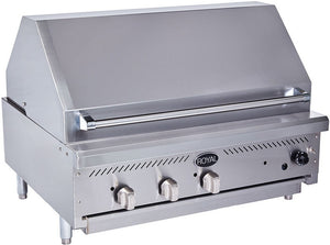 Royal - 24" Stainless Steel Thermostatic Controlled Infrared Radiant Broiler - RIBT-24
