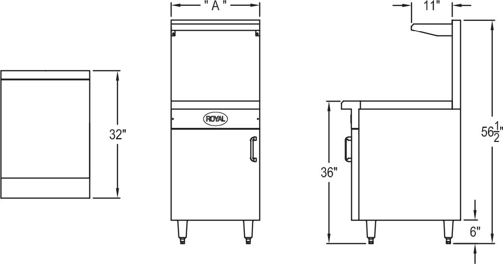 Royal - 24” Wide Stainless Steel Work Surface Range Match Spreader - RR-24SPR