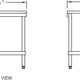 Royal - 24.5" Snack Line Stainless Steel Equipment Stand With Optional Casters - RSS-24SN