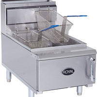 Royal - 25 Lb Stainless Steel Countertop Deep Fat Fryer - RCF-25