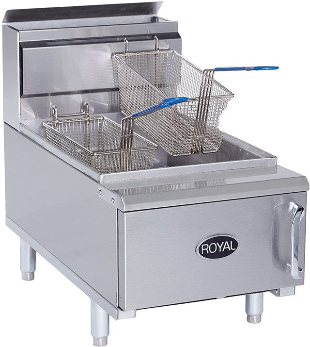 Royal - 25 Lb Stainless Steel Countertop Deep Fat Fryer - RCF-25