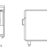 Royal - 25/25 Lb Stainless Steel 2+2 Split Fry Pot (2), Single Basket Deep Fat Fryer - RFT-2525