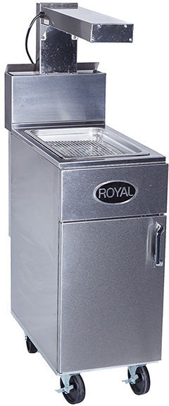Royal - 25/25 Lb Stainless Steel 2+2 Split Fry Pot (2), Single Basket Deep Fat Fryer - RFT-2525