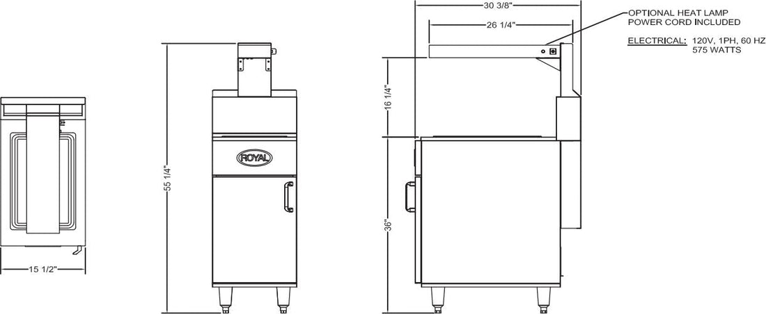 Royal - 30.5" x 15.5" Stainless Steel Drain Station - RFT-DS