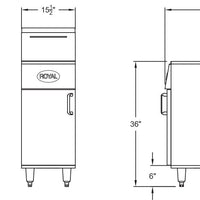 Royal - 35 lb Stainless Steel Energy Efficient Deep Fat Fryer - REEF-35