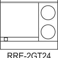 Royal - 36" Stainless Steel 2 Top Elements Electric Range with 26.5" Wide Oven and 24" Wide Griddle - RRE-2GT24