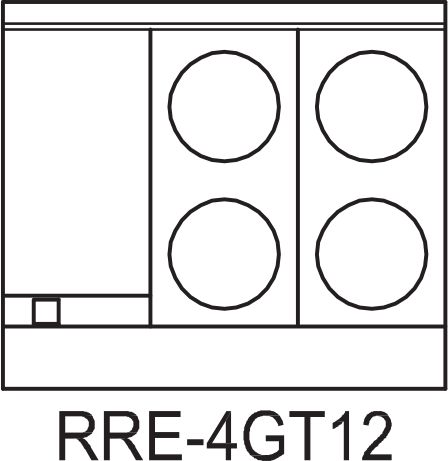Royal - 36" Stainless Steel 4 Top Elements Electric Range with 26.5" Wide Oven and 12" Wide Griddle - RRE-4GT12