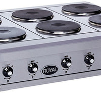 Royal - 36" Stainless Steel 6 Elements Heavy Duty Electric Hot Plate - RHPE-36-6