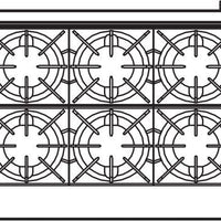 Royal - 36″ Stainless Steel 6 Open Burner Gas Range with 26.5" Wide Oven and 3" Rear Step Up - RR-6SU