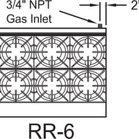 Royal - 36″ Stainless Steel 6 Open Burners Gas Range with 26.5" Wide Oven - RR-6