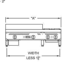 Royal - 36" Stainless Steel Combo Pack of Manual Griddle with 2 Burner Hot Plate - RMG-24OB2
