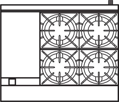 Royal - 36″ Stainless Steel Gas Range with 26.5" Wide Oven - RR-4-36
