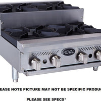 Royal - 36" Stainless Steel Heavy Duty Hot Plate with 6 Burners - RHP-36-6SU