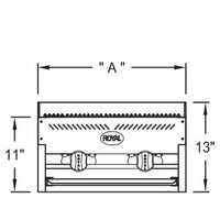 Royal - 36" Stainless Steel Heavy Duty Snack Char Rock Broiler - RSCB-36