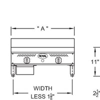 Royal - 36" Stainless Steel Heavy Duty Snack Manual Countertop Griddle - RSMG-36