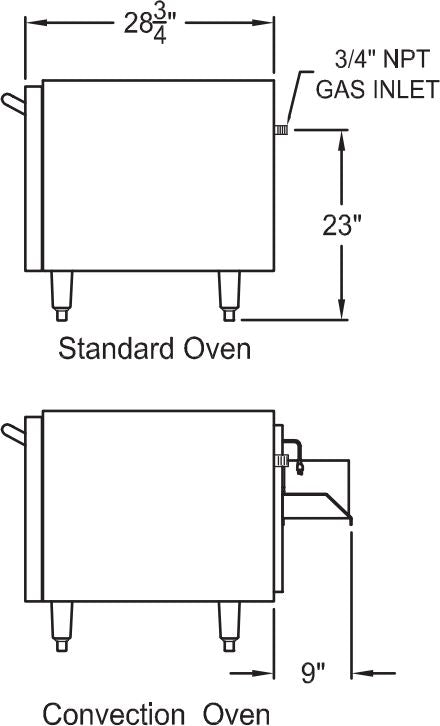 Royal - 36" Stainless Steel Single Deck Single Convection Oven - RR-36-LB-C