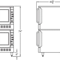 Royal - 4 Burners Double Deck Gas Convection Oven With Standard Depth - RCOS-2