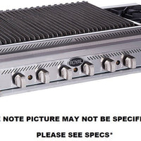 Royal - 42" Stainless Steel Combo Pack of Radiant Broilers with 2 Burners Hot Plates - RRB-30OB2