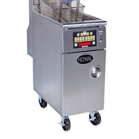 Royal - 45 Lb (46.5") Digital Thermostat High Efficiency Fryer with Built In Filter System and 8 Product Computer Control- RHEF-45-3-CM