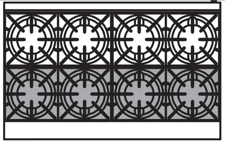 Royal - 48″ Stainless Steel 8 Open Burner Gas Range with 20" Oven - RR-8SU