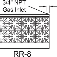Royal - 48″ Stainless Steel 8 Open Burner Gas Range with Two 20” Wide Ovens - RR-8
